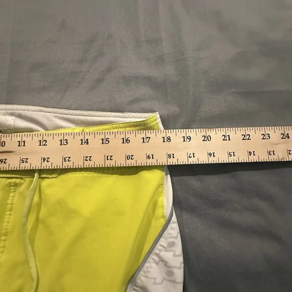 Y2K Alpinestars Board Shorts Mens 34 Colorblock Yellow Swim Trunks Striped